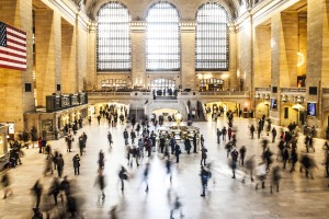 Stop being so hard on yourself - people at grand central station