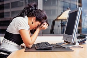 Is it time to find another job - woman upset by her computer at work