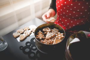 Counting Calories and baking christmas cookies.