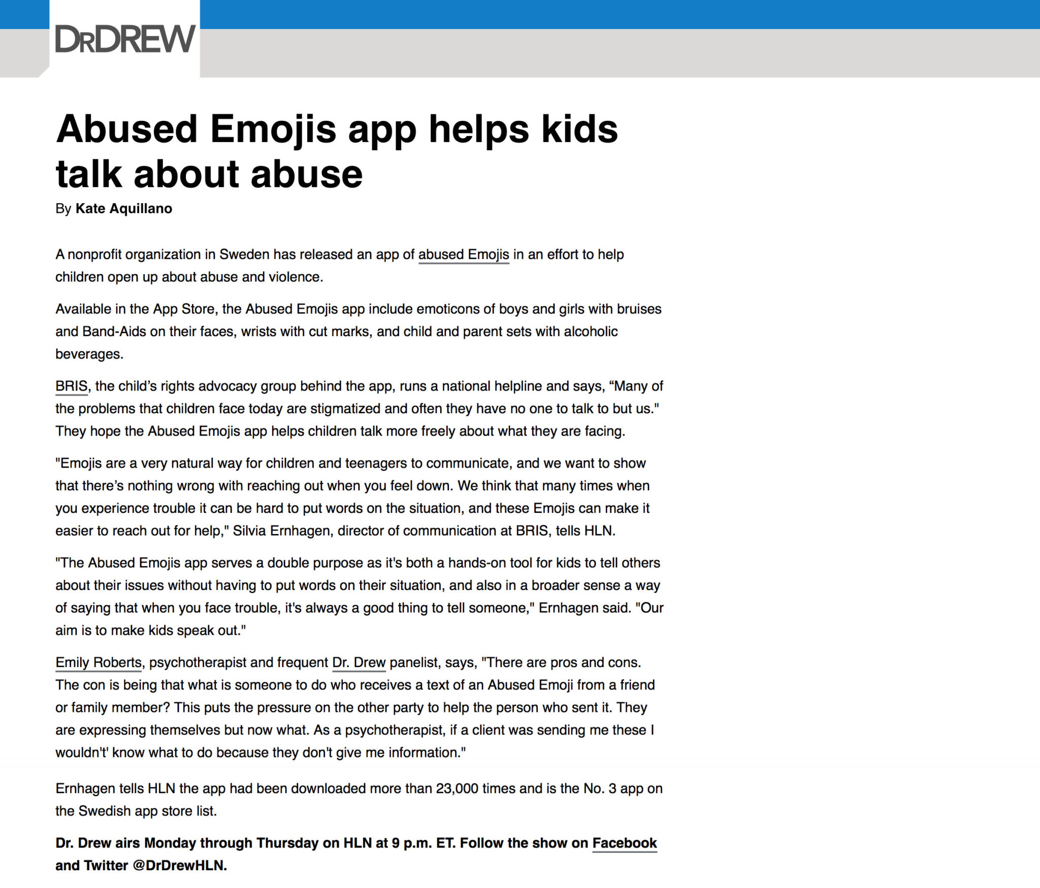 Abused Emojis app helps kids talk about abuse
