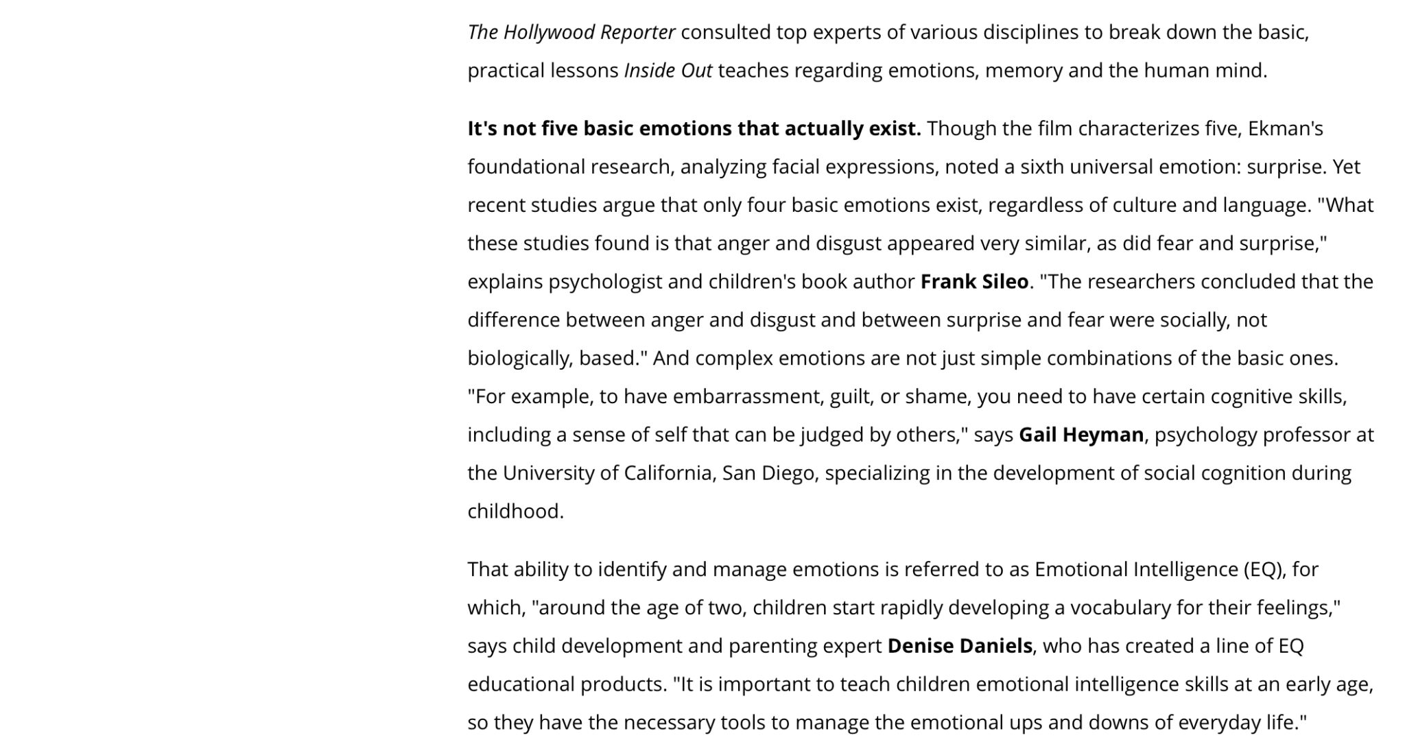 Emily Roberts on The Hollywood Reporter
