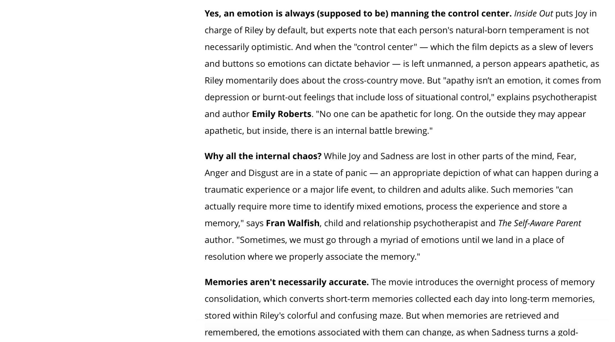 Emily Roberts on The Hollywood Reporter