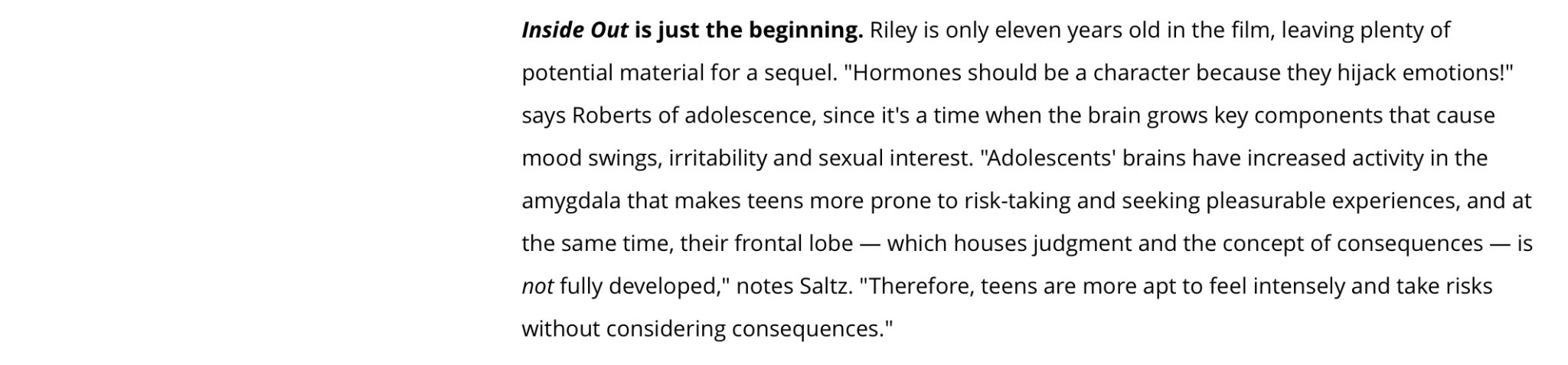 Emily Roberts on The Hollywood Reporter