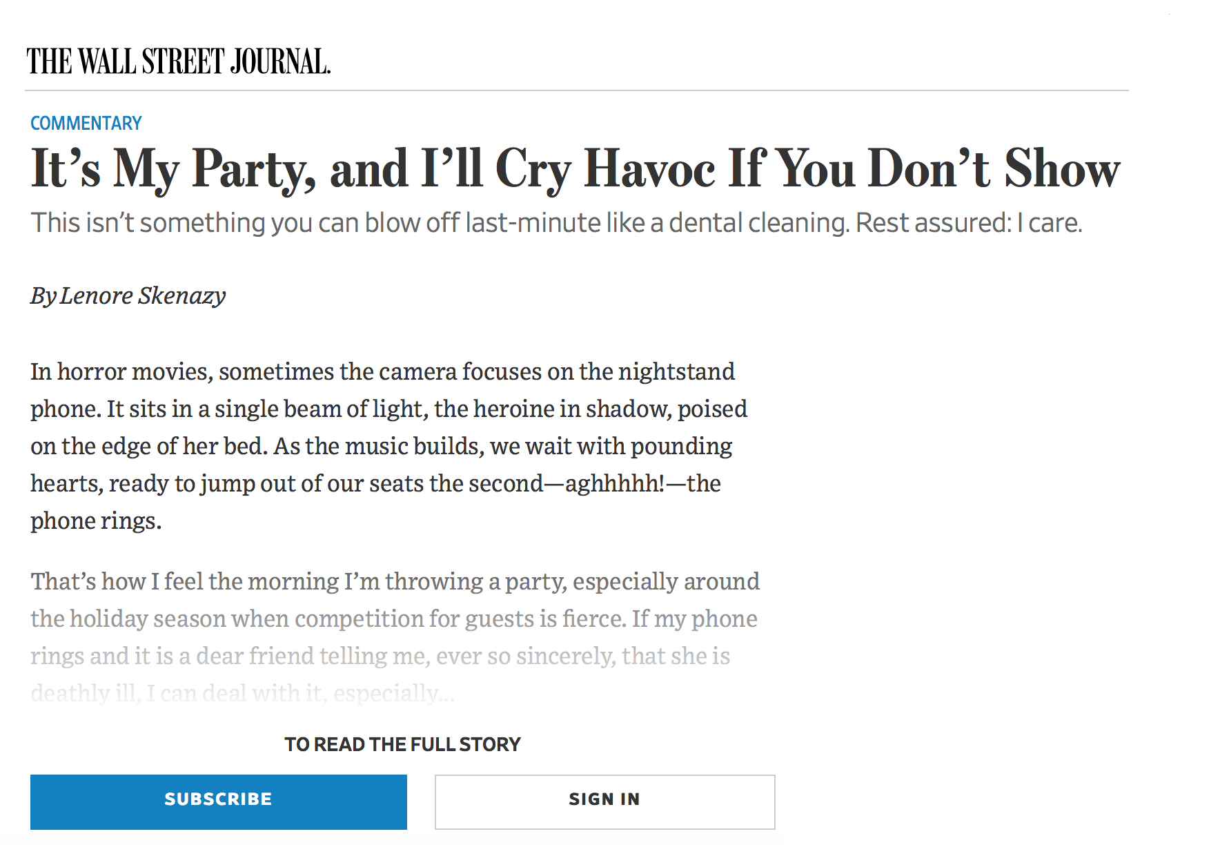 The Guidance Girl in The Wall Street Journal
