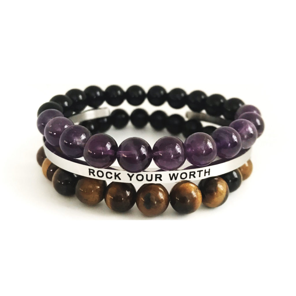 Banish bad behaviors and feel confident achieving your New Years Resolutions and goals in 2019 with these crystal bracelets.