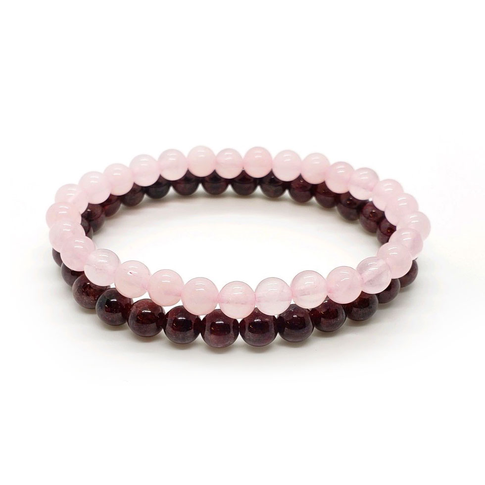Rose Quartz and Garnet Love Stack