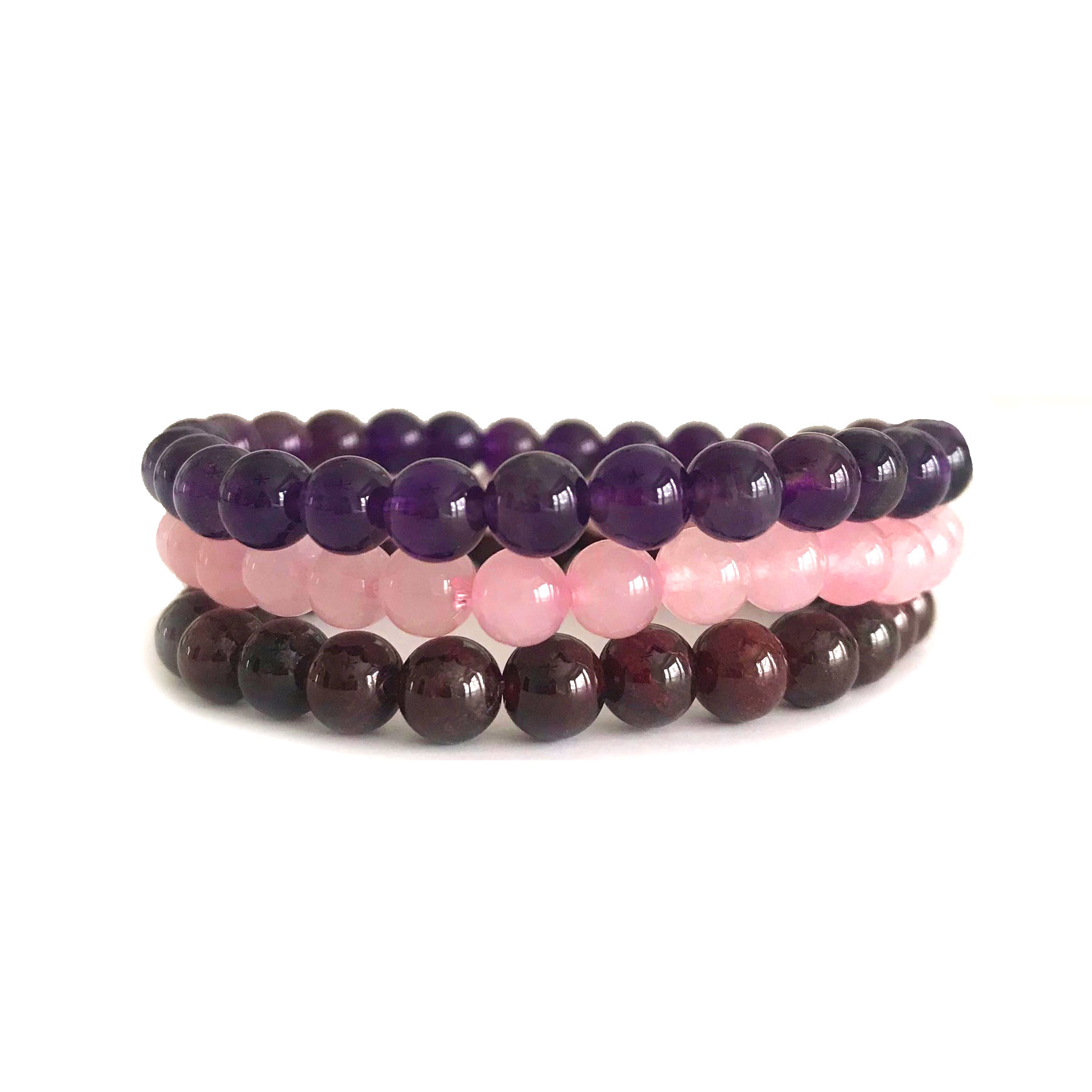 Rose Quartz and Garnet Love Stack