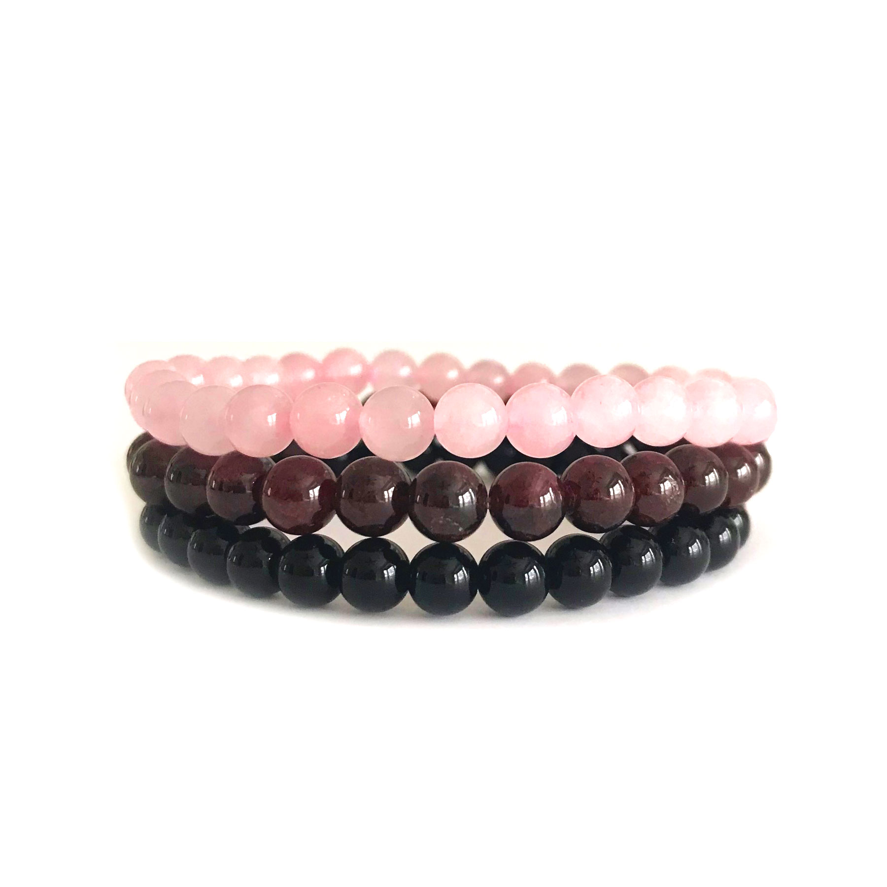 Rose Quartz and Garnet Love Stack