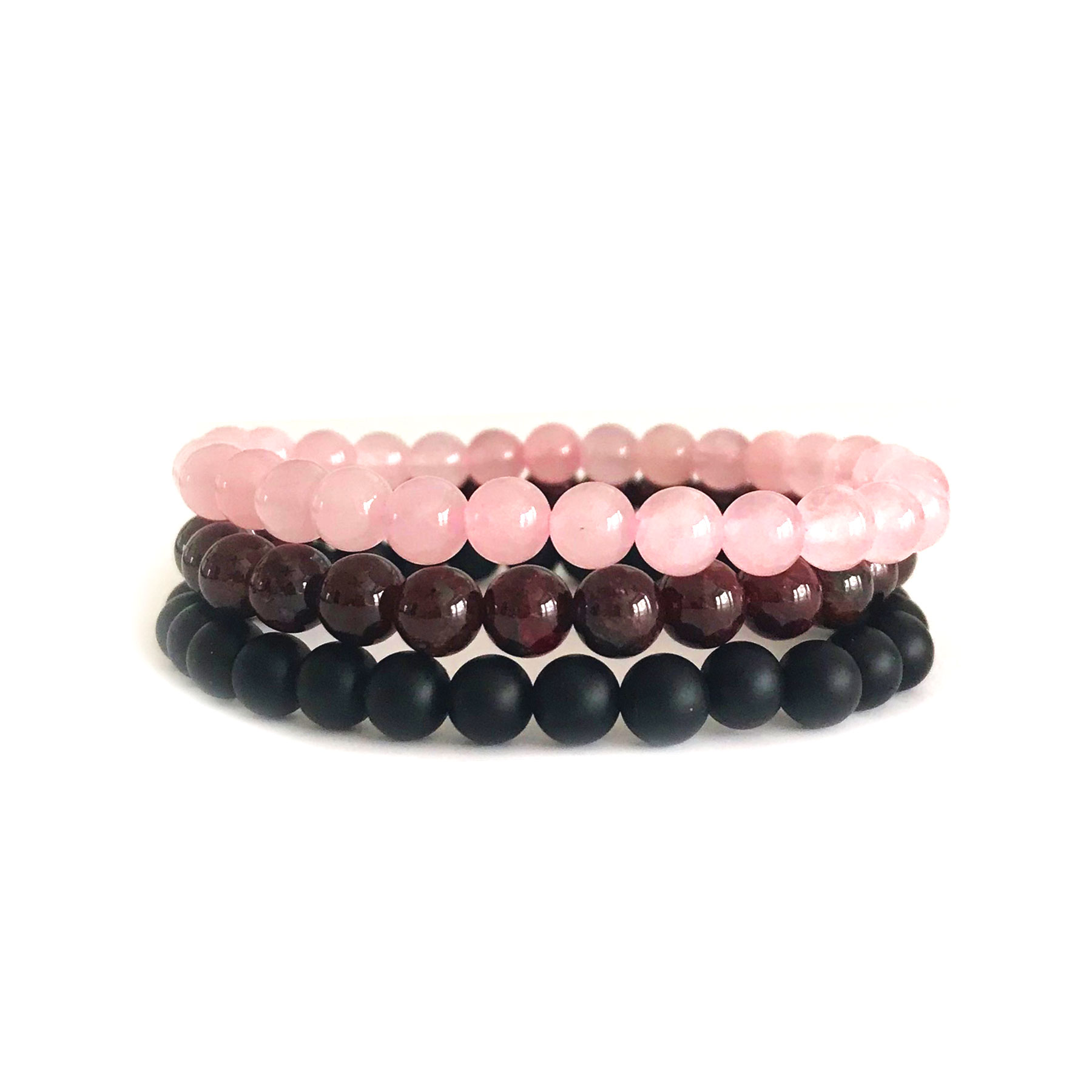 Rose Quartz and Garnet Love Stack